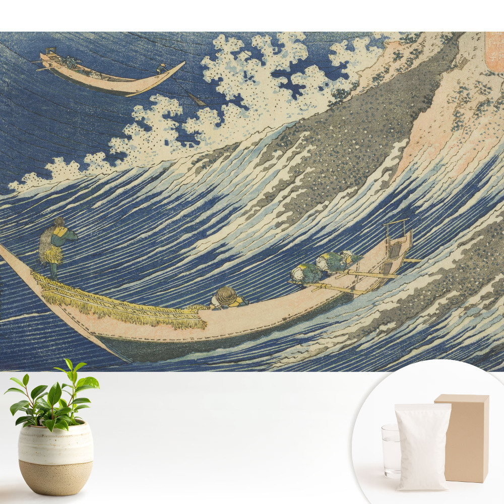 Tapeta na stenu Japonské lode na rozbúrených vlnách