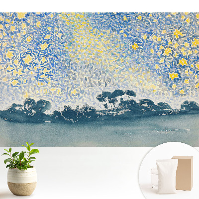 Tapeta na stenu Modrá a žltá obloha plná energie