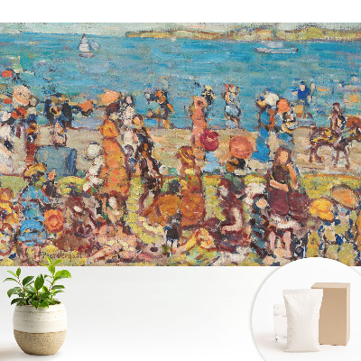 Tapeta do obývačky s impresionistickým motívom plážového dňa