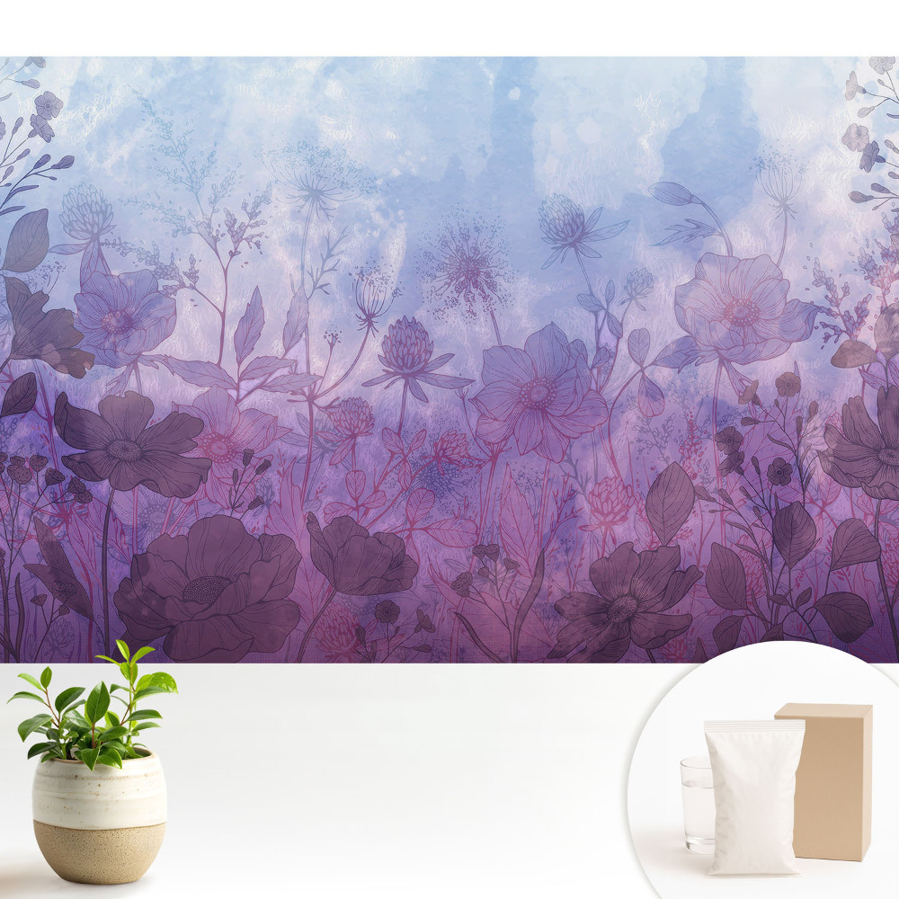 Tapeta do obývačky Éterický kvetinový aranžmán