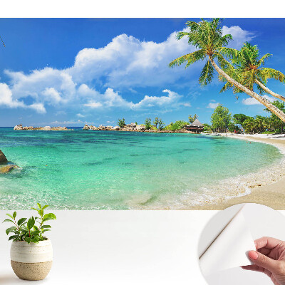 Tapety na stenu samolepiace Exotická plážová zeleň palmových stromov