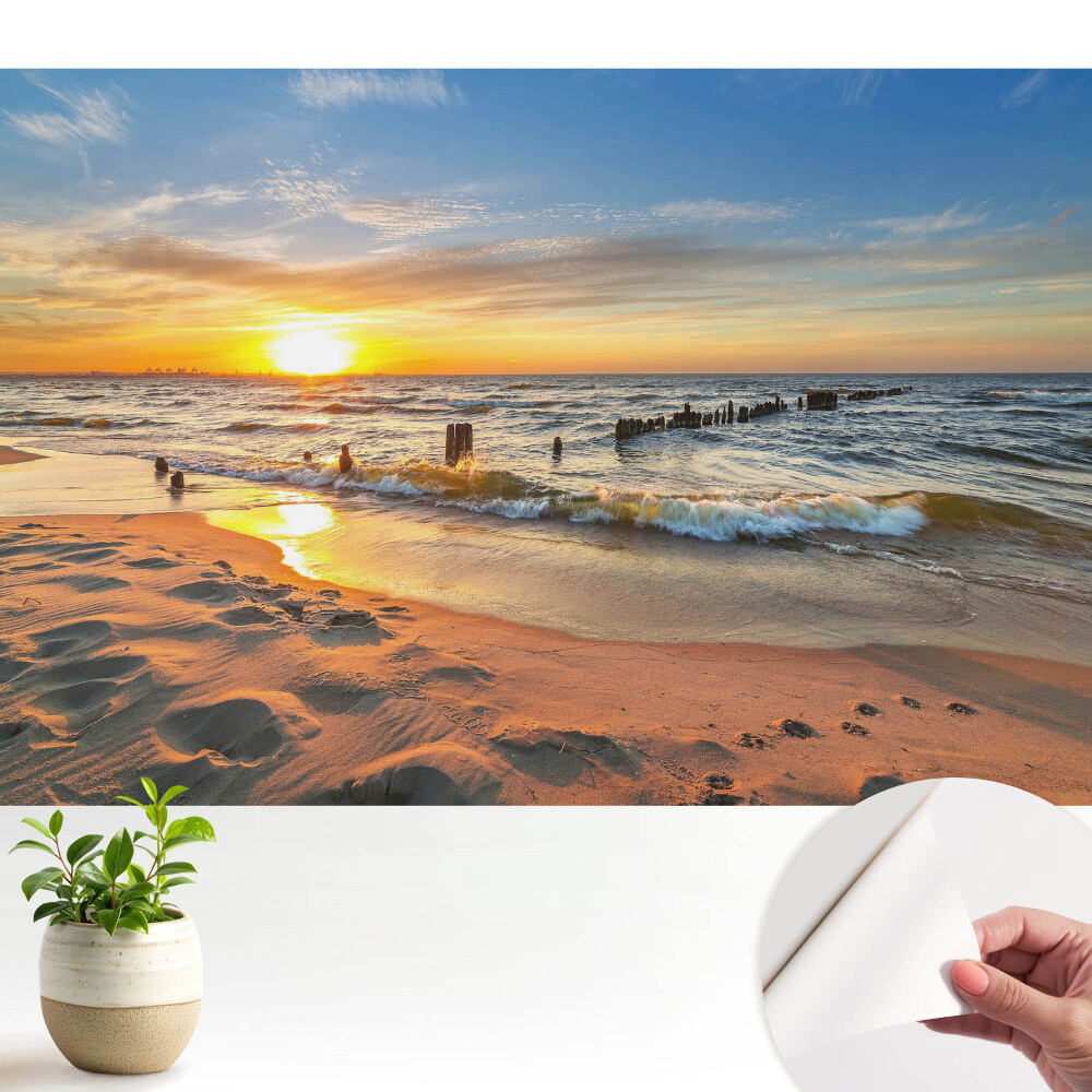 Tapeta do obývačky Západ slnka nad morom