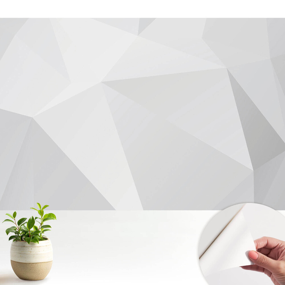 Tapeta do obývačky Sivé geometrické tvary elegancia modernosť