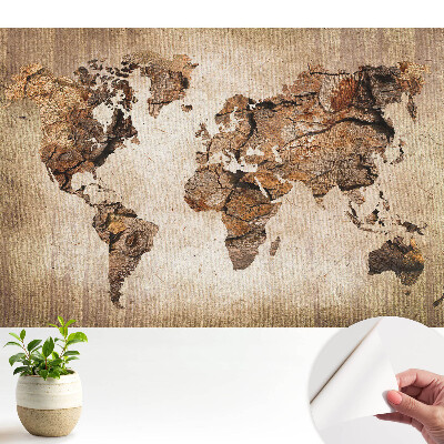 Tapety na stenu samolepiace Rustikálna mapa sveta