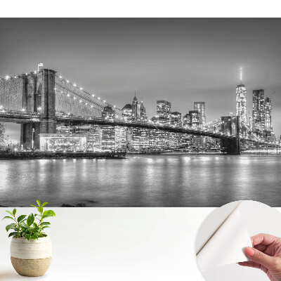 Luxusná tapeta Nočná panoráma metropoly, most a mrakodrapy