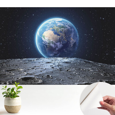 Tapeta do obývačky Hviezdna obloha z Mesiaca