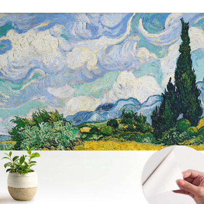 Luxusná tapeta s motívom krajinného maľby v štýle postimpresionizmu