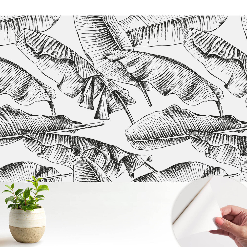 Tapeta do obývačky Klasické banánové listy