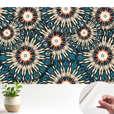 Tapeta do obývačky Energické kvety v opakovateľnej kompozícii