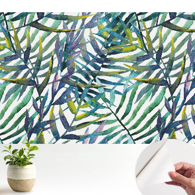 Tapeta Tropické akvarelové listy opakujú vzor