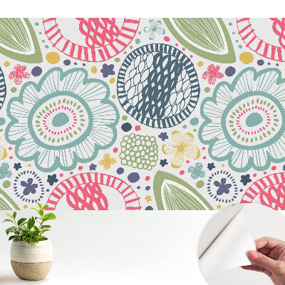 Tapeta Moderné kvetinové a geometrické vzory