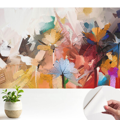 Luxusná tapeta Abstraktné kvety energia farieb