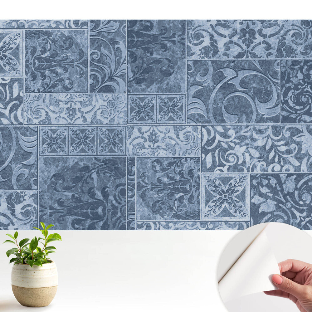 Luxusná tapeta Modrý vintage vzor