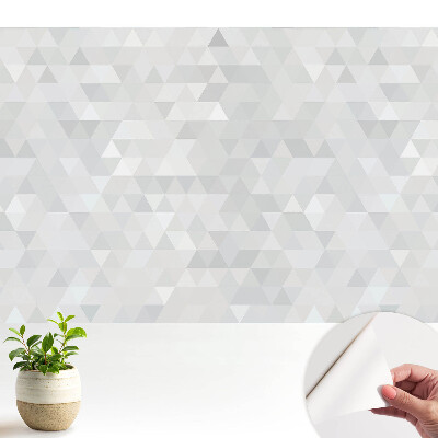 Tapety na stenu samolepiace Geometrické trojuholníky v odtieňoch sivej