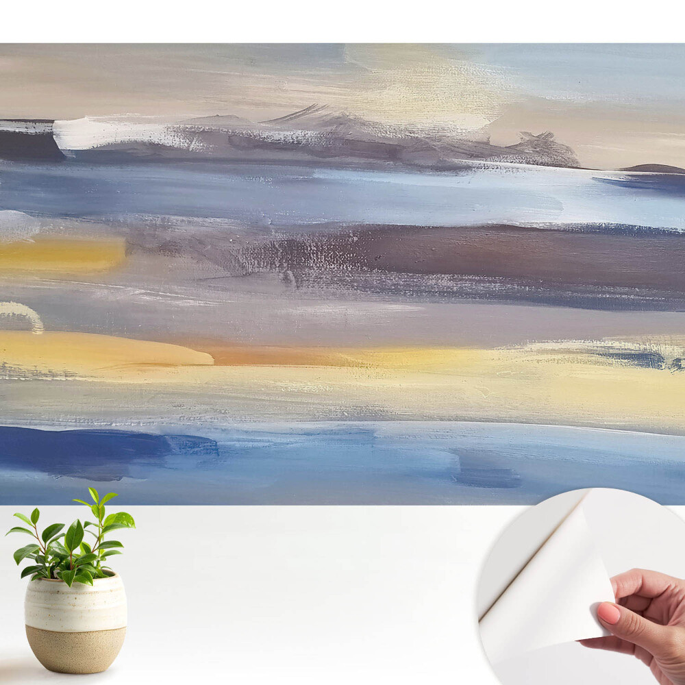 Tapeta do obývačky Abstraktná krajina v jemných farbách