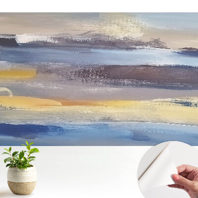 Tapeta do obývačky Abstraktná krajina v jemných farbách