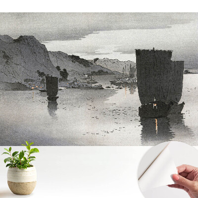 Luxusná tapeta Plachty a hory za súmraku