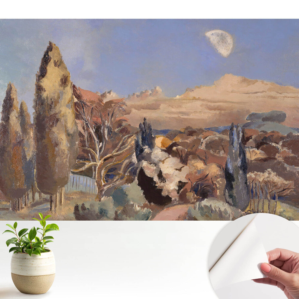 Tapety na stenu samolepiace Malebná krajina so stromami a horami