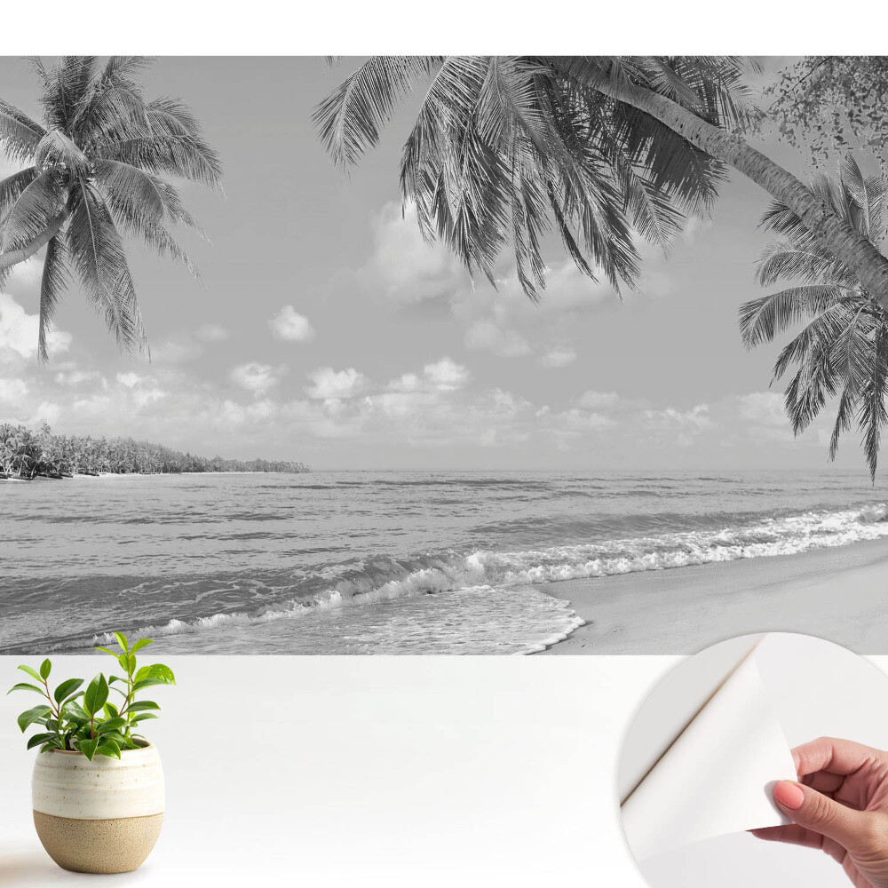 Tapeta do obývačky Exotická pláž s palmami