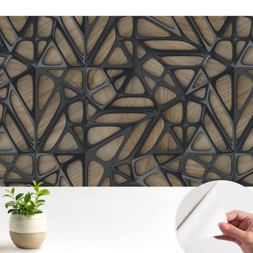 Tapeta Prelamovaná drevená dekorácia, moderný dizajn