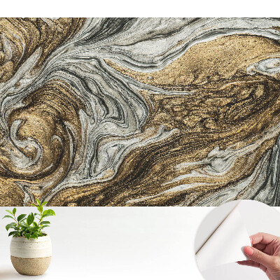 Luxusná tapeta s abstraktnými vírmi a vlnami v teplých odtieňoch