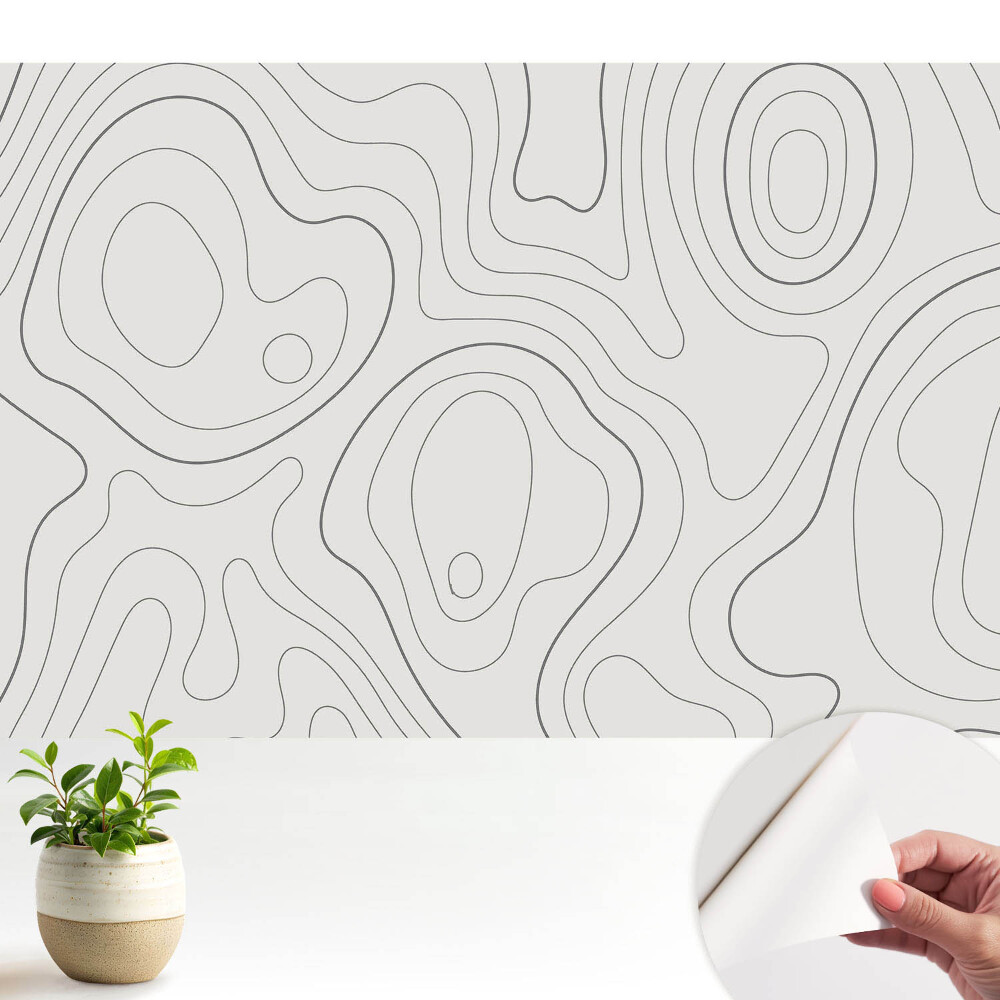 Tapeta do obývačky Abstraktné vlny, čiary, kontúry