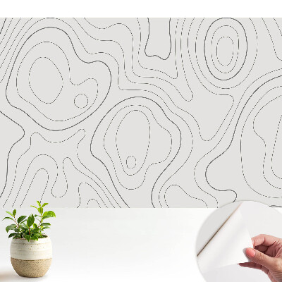 Tapeta do obývačky Abstraktné vlny, čiary, kontúry