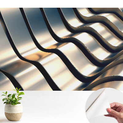 Tapety na stenu samolepiace Vlny kovu v modernom štýle