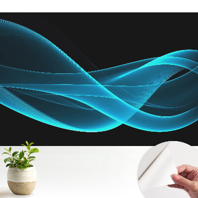 Tapety na stenu samolepiace Abstraktné modré vlny