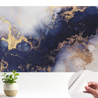 Luxusná tapeta Abstraktná tmavomodrá béžová elegancia