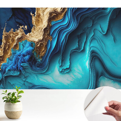 Luxusná tapeta s intenzívnym vlnením kontrastných farieb