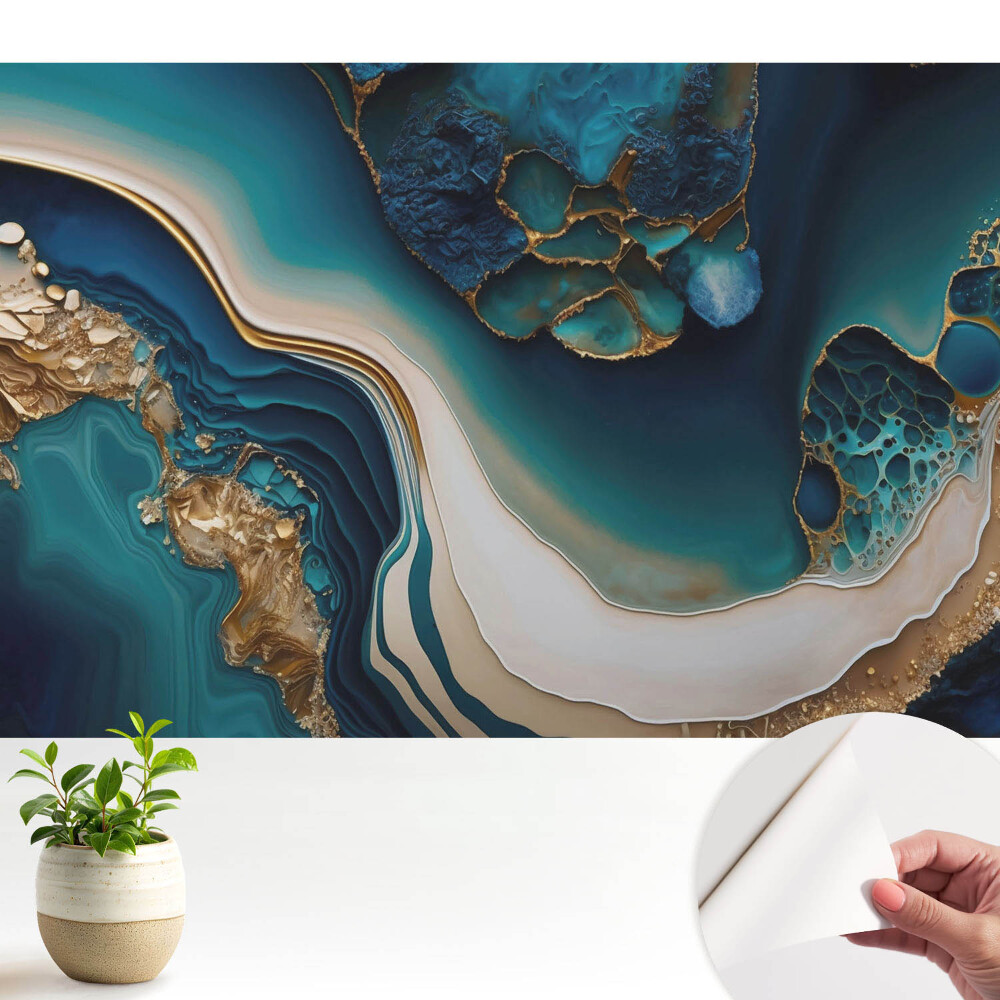 Tapeta Vlny farieb abstraktná elegancia harmónia