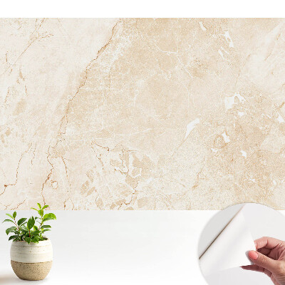 Tapeta do obývačky v elegantnom béžovom mramorovom prevedení