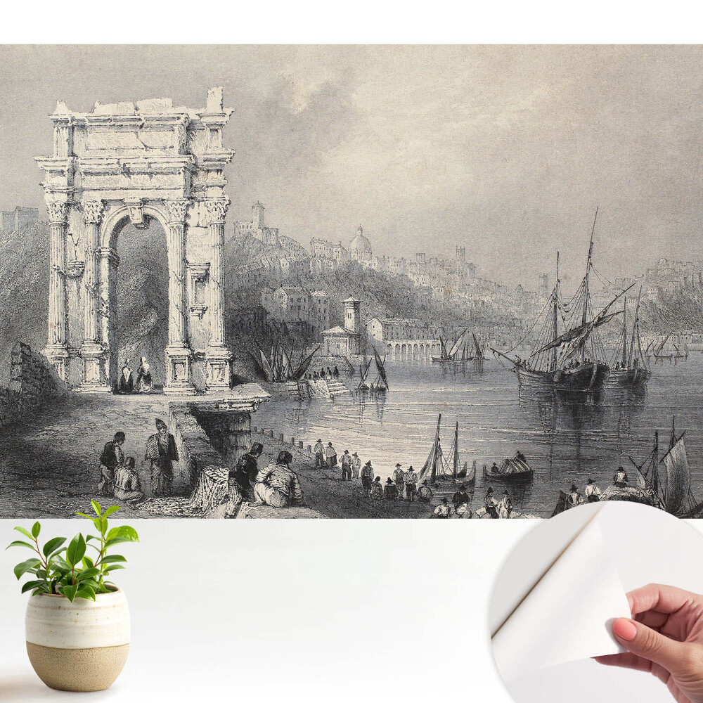 Luxusná tapeta Historický prístav so starobylým oblúkom