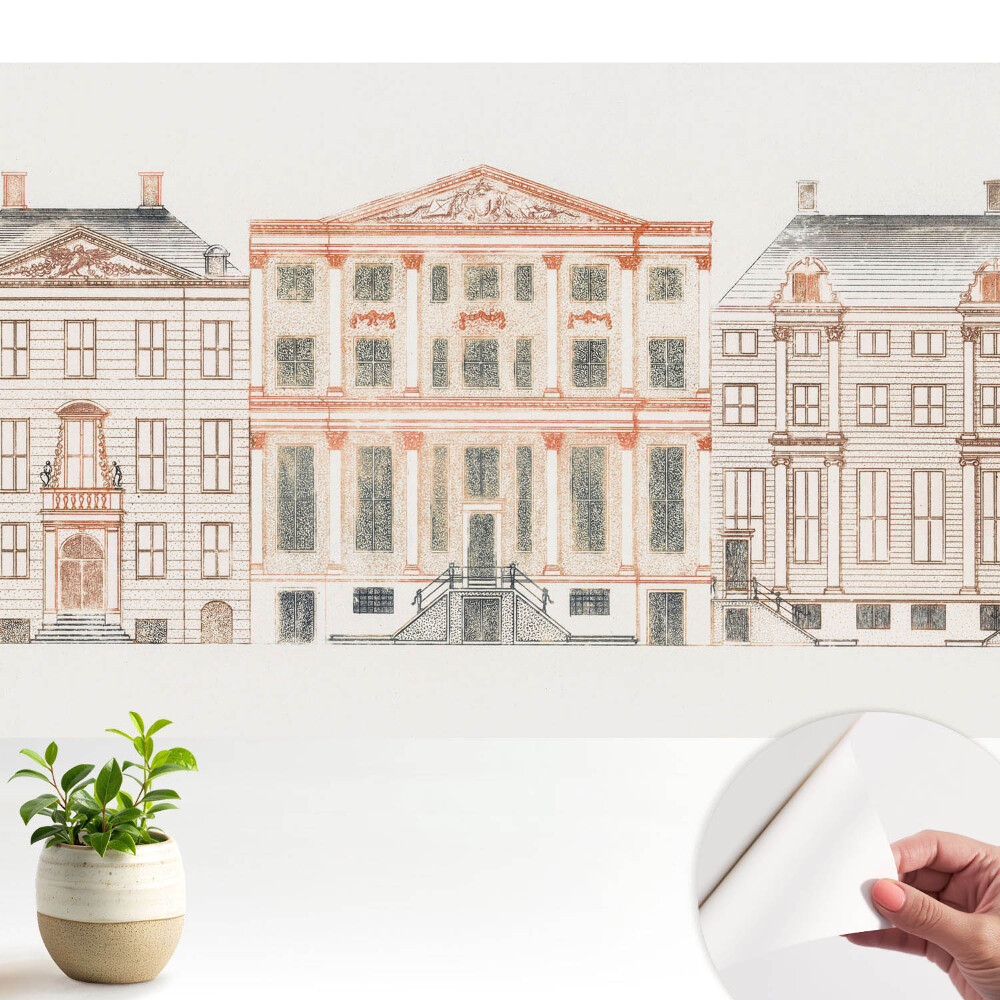Samolepiace tapety na stenu s motívom klasických architektonických fasád
