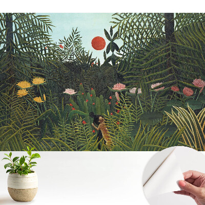 Tapeta Figúrka slnka v tropickej džungli