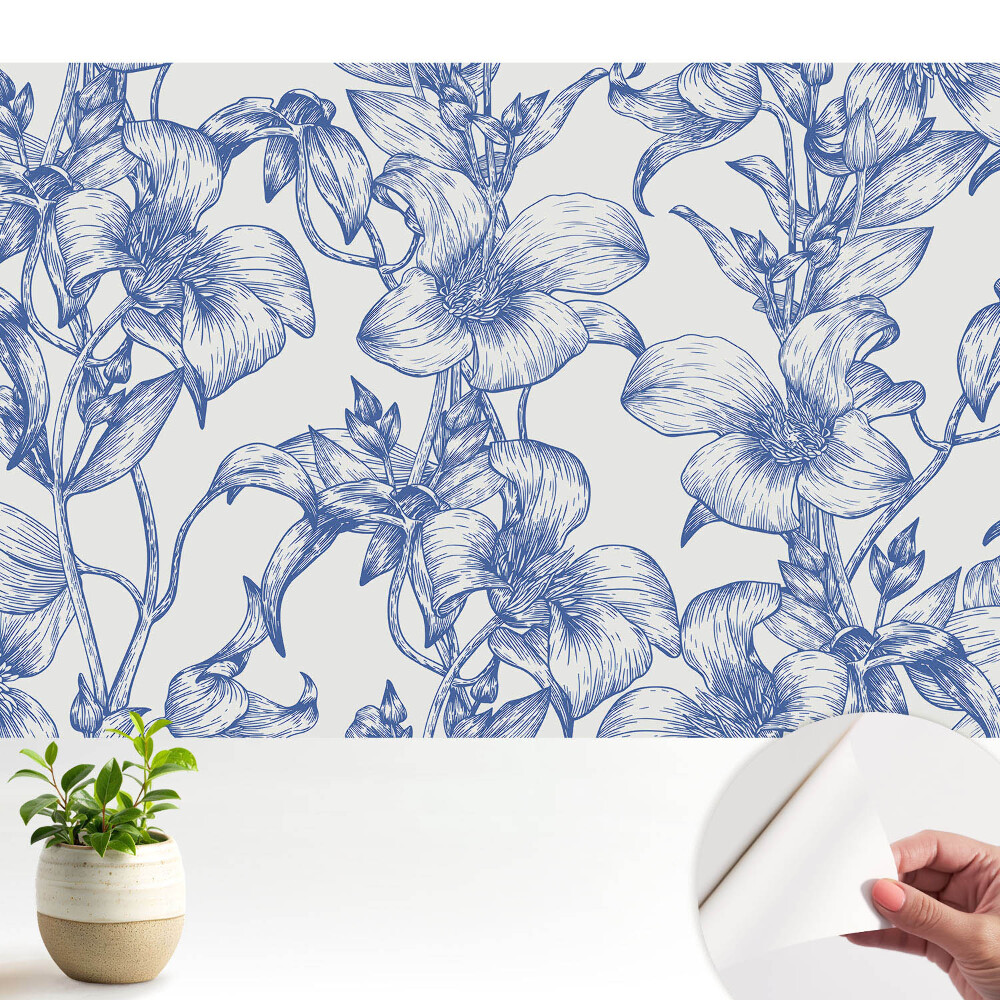 Tapety na stenu samolepiace Elegantný klasický kvetinový vzor