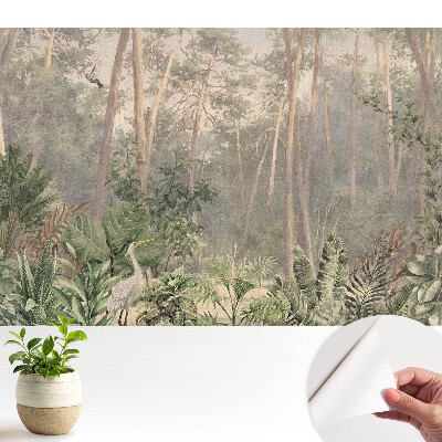 Tapety na stenu samolepiace Pastelová prírodná téma tropického lesa