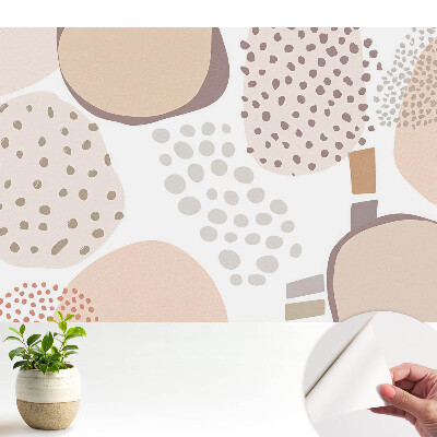 Tapeta s abstraktným vzorom béžových ovocných bodiek