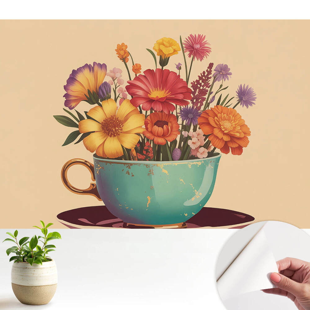 Tapeta do obývačky Kvety v pohári