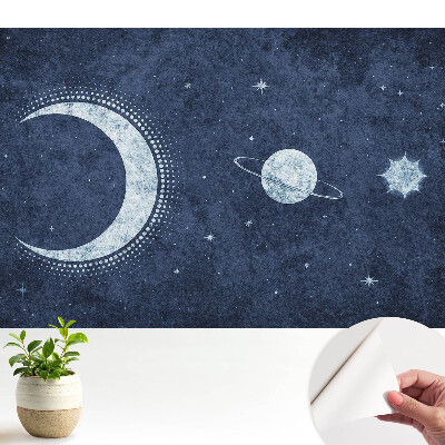Tapety na stenu samolepiace Mesačná vesmírna noc