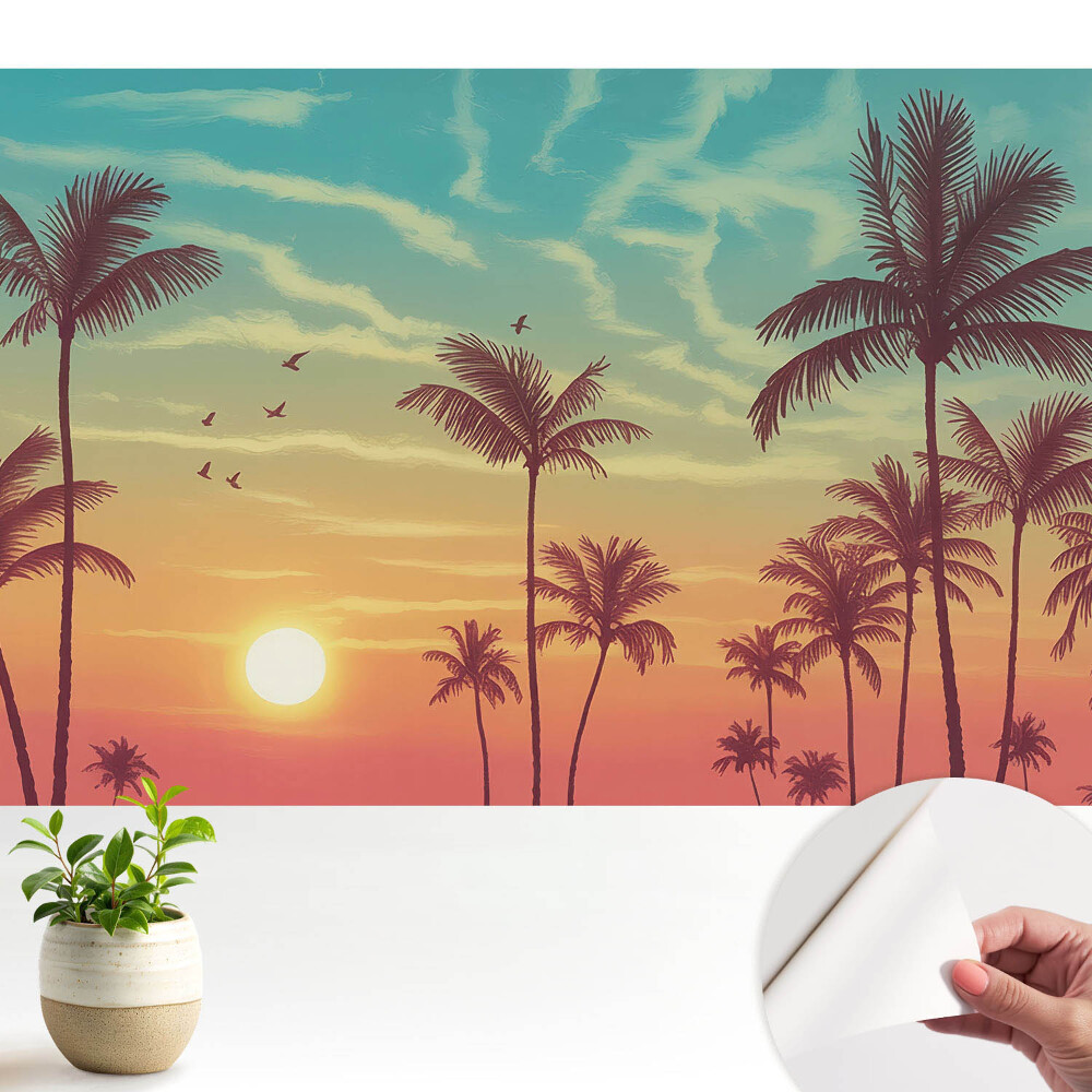 Tapeta do obývačky Palmy na západnom pobreží, mier