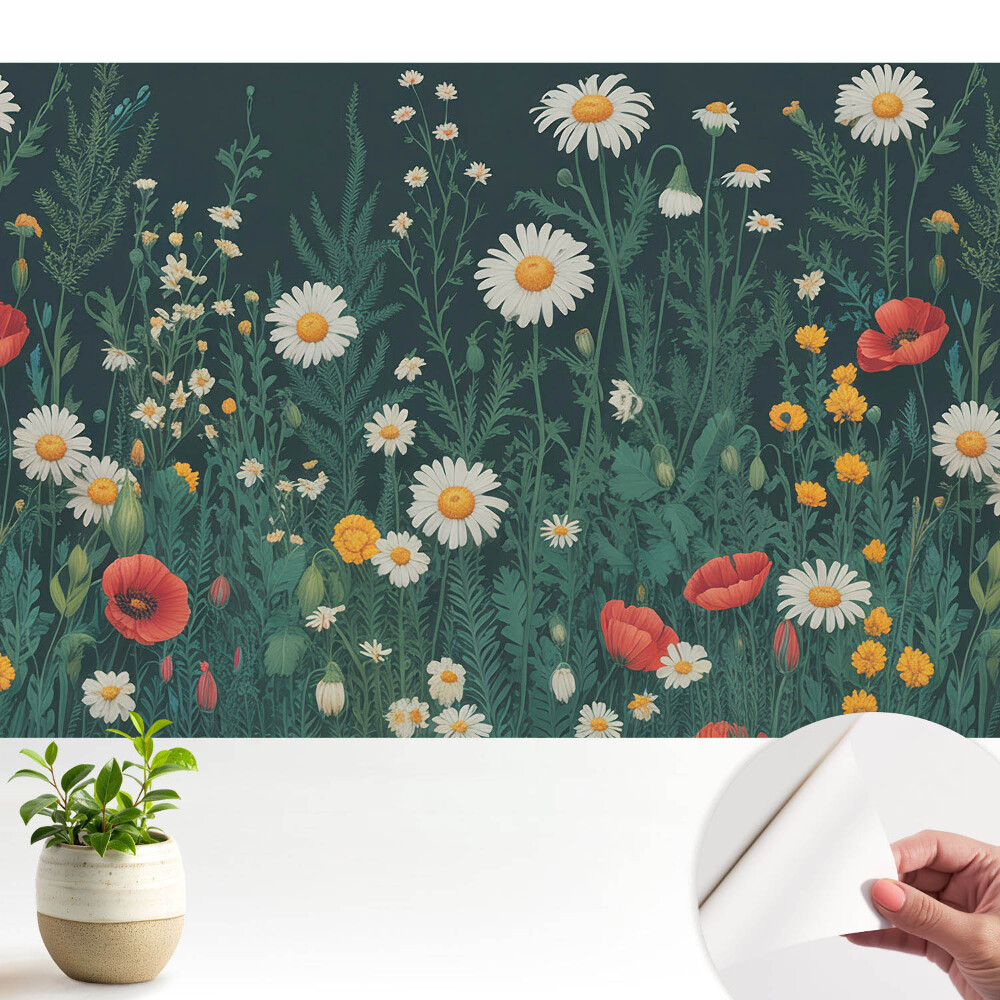 Tapeta Lúka plná kvetov a letného pokoja