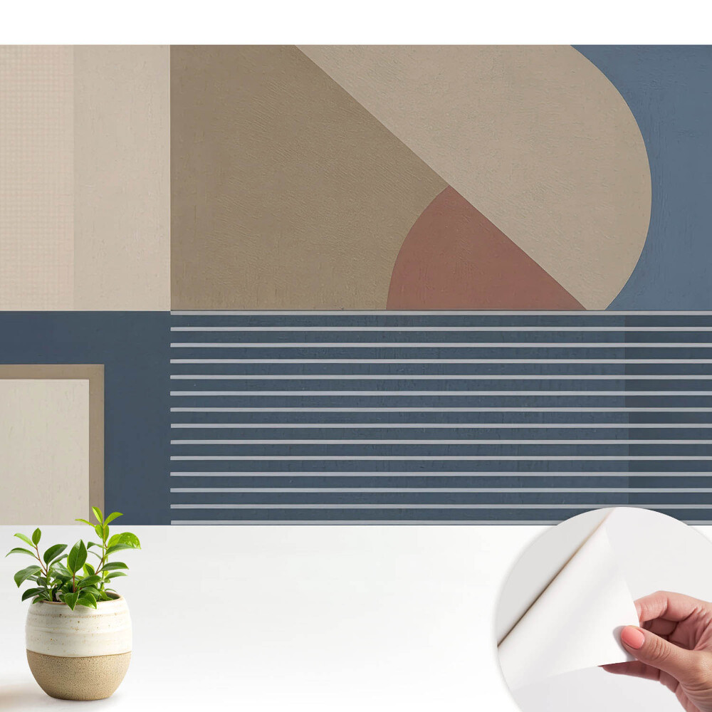 Tapeta do obývačky s geometrickým minimalistickým vzorom a elegantným nádychom