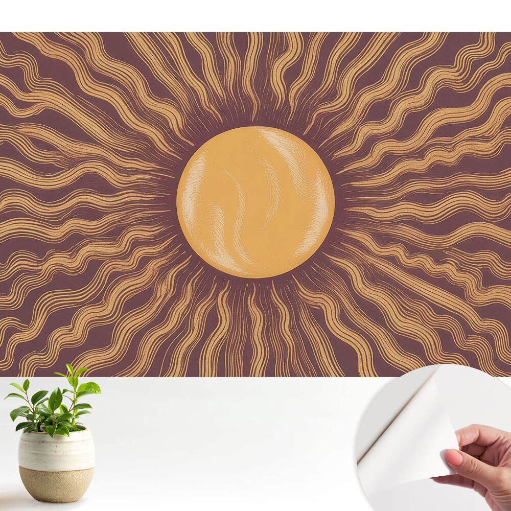 Luxusná tapeta Energická kompozícia slnka a vĺn