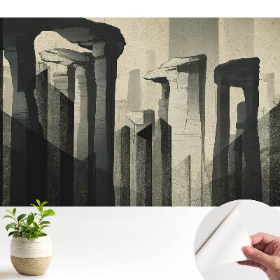 Tapeta s motívom monumentálnych stĺpov so symetrickými kompozíciami