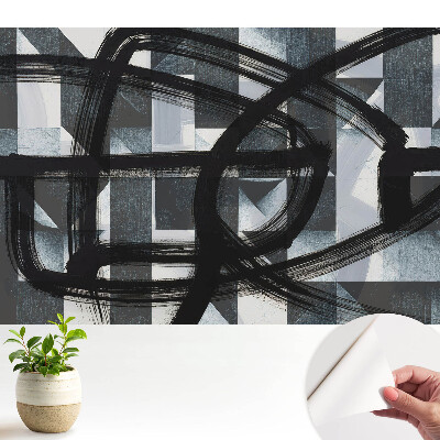 Tapeta do obývačky s dynamickou kontrastnou abstrakciou