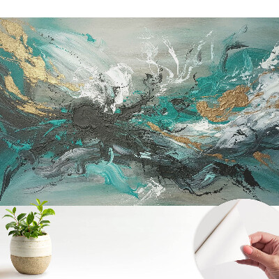 Tapeta na stenu samolepiaca s abstraktnou kompozíciou farieb plnou energie