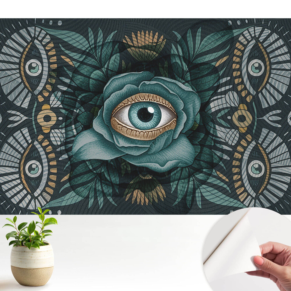 Tapeta do obývačky s motívom oka v boho štýle