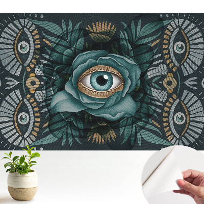Tapeta do obývačky s motívom oka v boho štýle